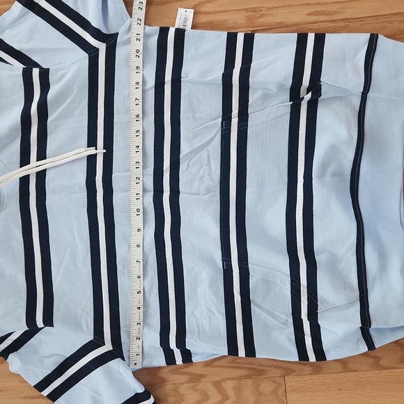 Old NAVY Classic Striped Blue and Black Men's Hoodie Large - Picture 13 of 17